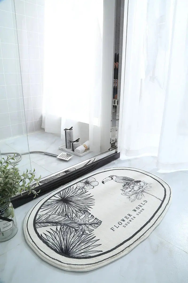 Non-Slip Absorbent Bath Mat & Carpet for Bathroom, Doormat, Balcony, Porch, and Area Use OMEZMART