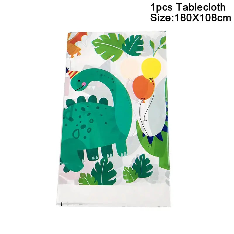 Dinosaur Party Supplies Dinosaur Tableware Set Happy Birthday Decorations Kids OMEZMART
