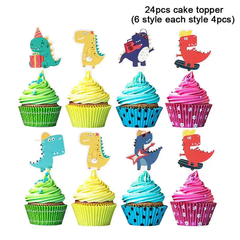 Dinosaur Party Supplies Dinosaur Tableware Set Happy Birthday Decorations Kids OMEZMART