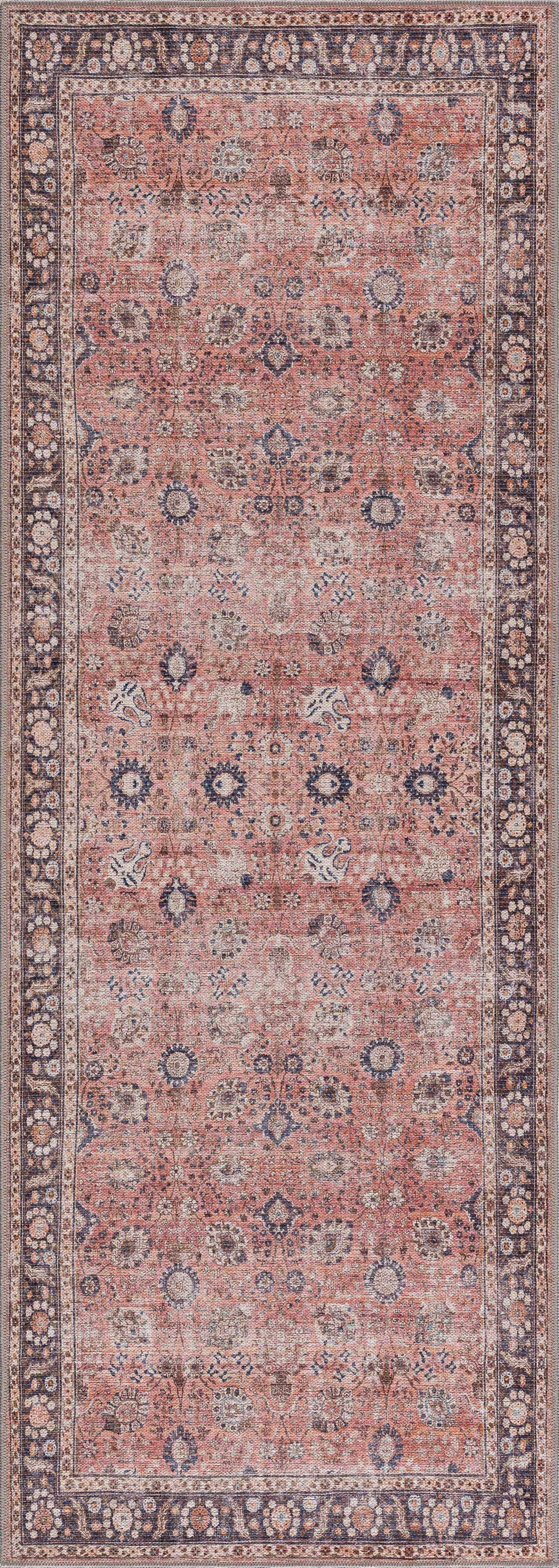 Ganyangan Red Washable Rug Hauteloom LLC