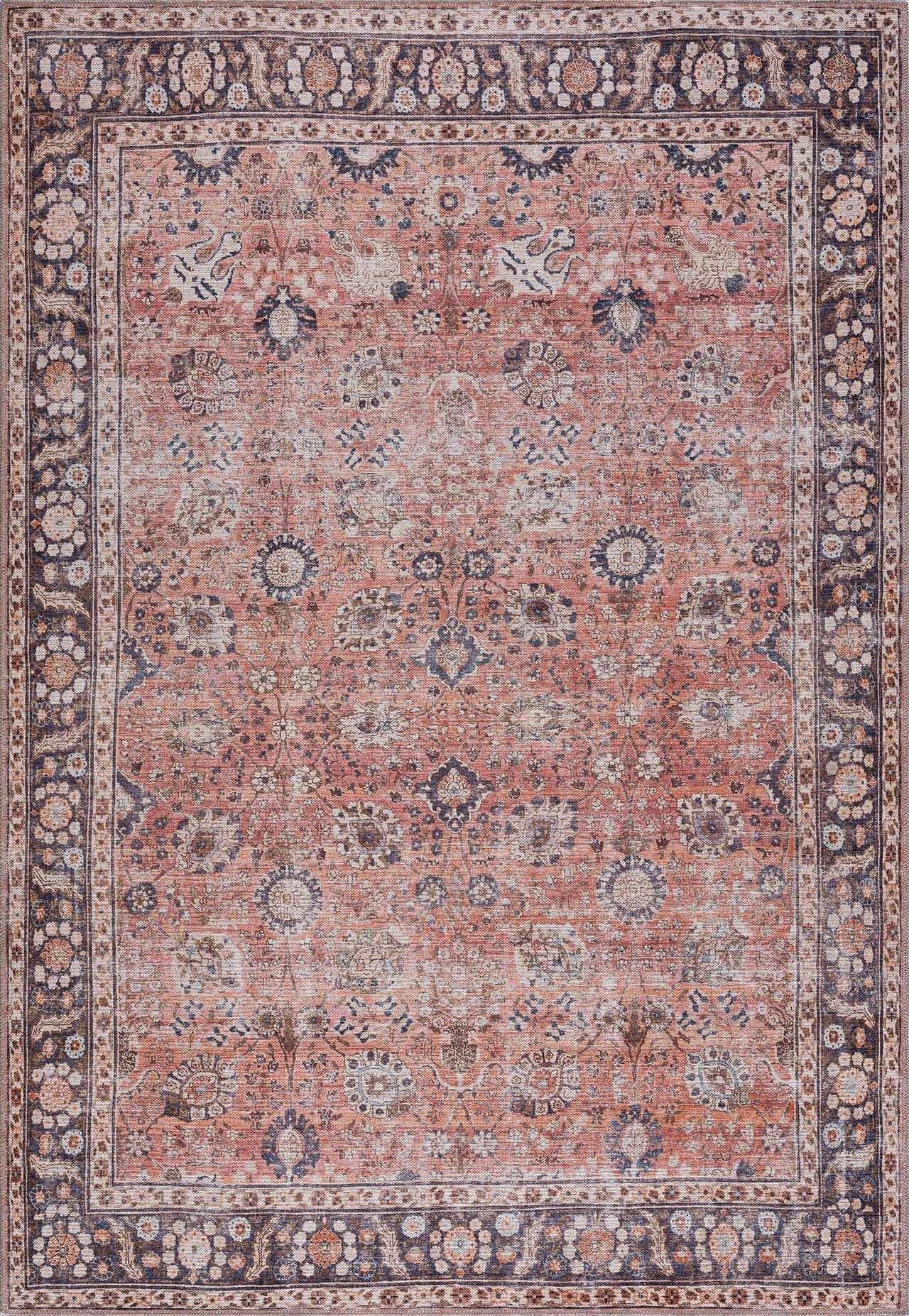 Ganyangan Red Washable Rug Hauteloom LLC