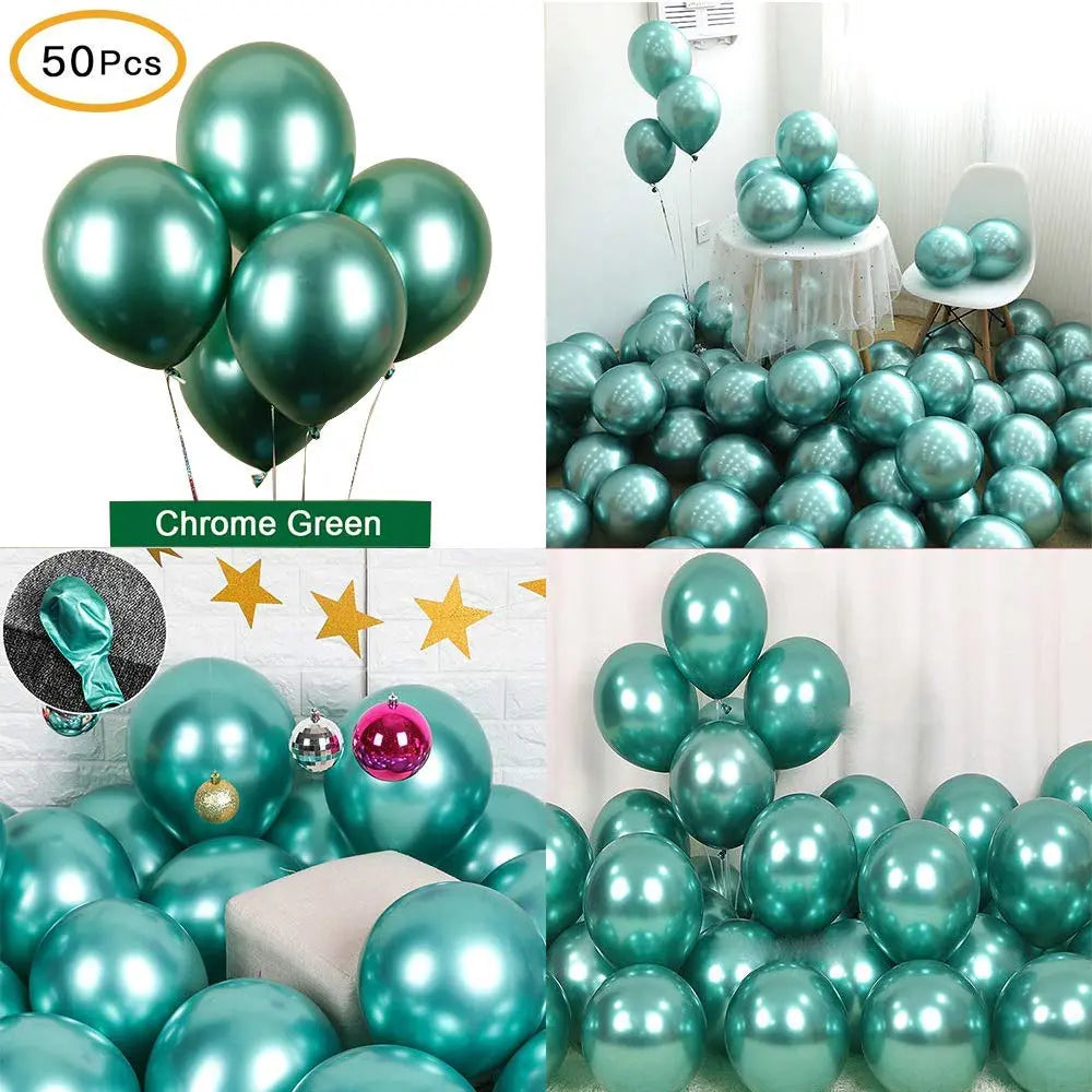 Partycool Birthday Party Supplies Metal Latex Balloons OMEZMART