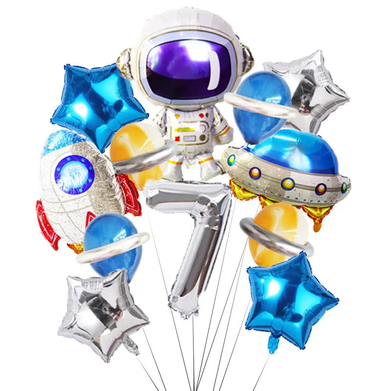 Space Theme Birthday Party Decoration Astronaut Spaceman Foil Supplies OMEZMART