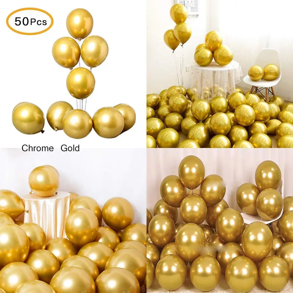 Partycool Birthday Party Supplies Metal Latex Balloons OMEZMART