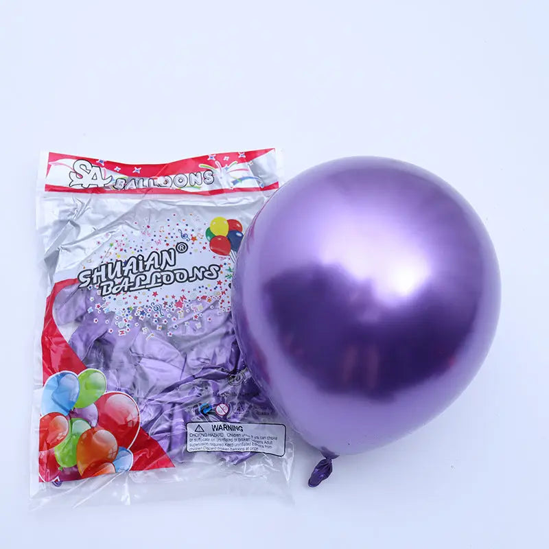 Partycool Birthday Party Supplies Metal Latex Balloons OMEZMART