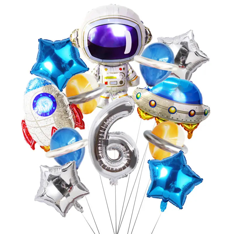 Space Theme Birthday Party Decoration Astronaut Spaceman Foil Supplies OMEZMART