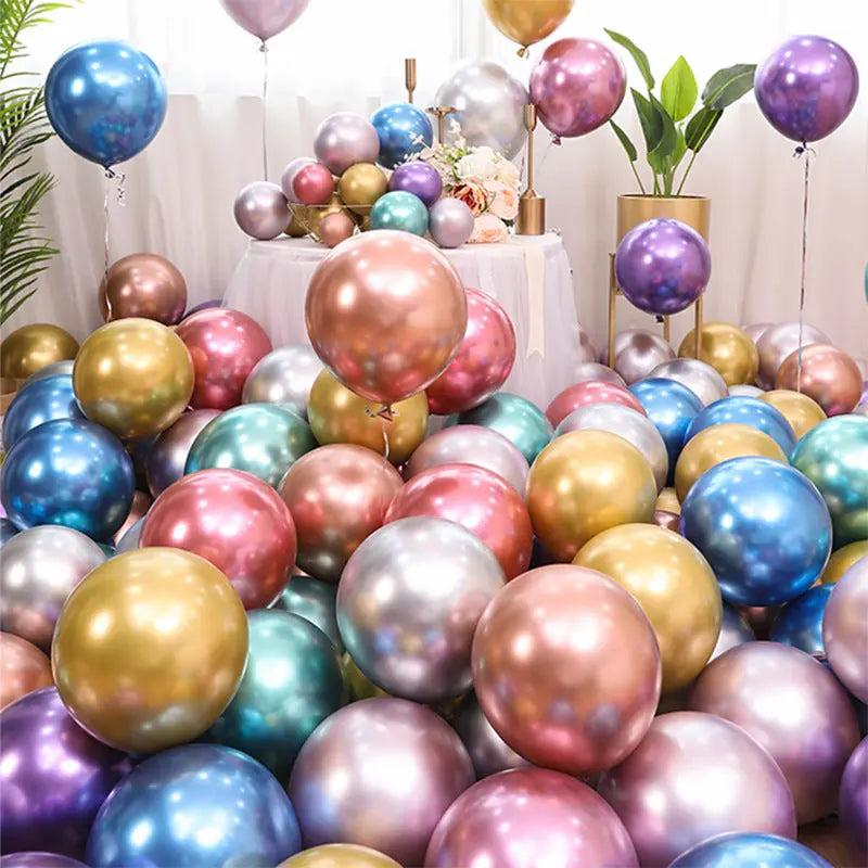 Partycool Birthday Party Supplies Metal Latex Balloons OMEZMART