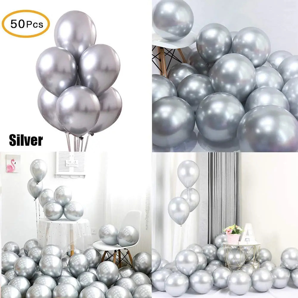 Partycool Birthday Party Supplies Metal Latex Balloons OMEZMART