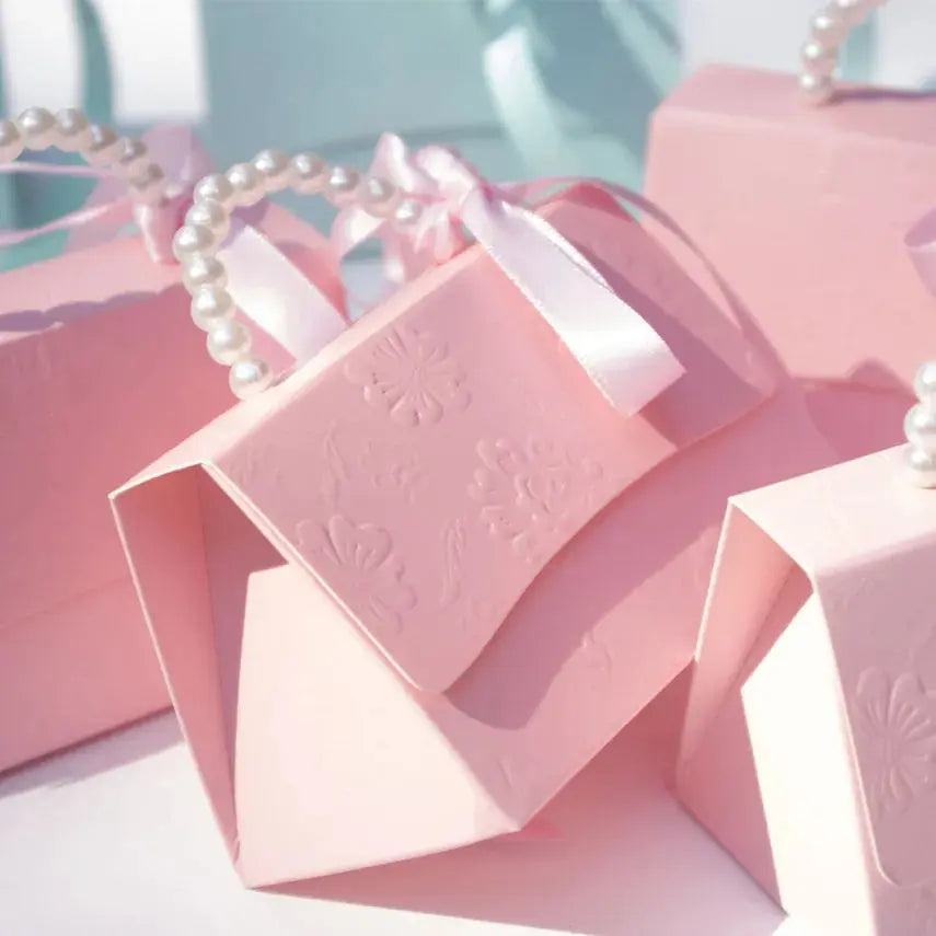 Portable Party Wedding Favor Gift Boxes Chocolate Treat Candy Gift Bag OMEZMART