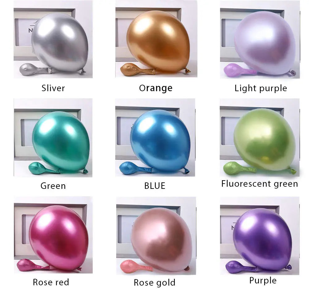Partycool Birthday Party Supplies Metal Latex Balloons OMEZMART
