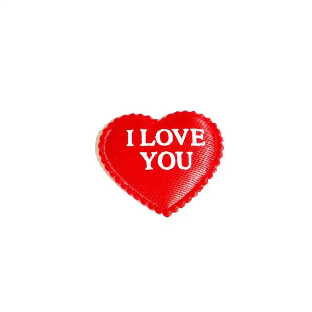 Fabric Heart Dia 3.5x2.5cm Love You Party Confetti Table Decoration 100pcs OMEZMART