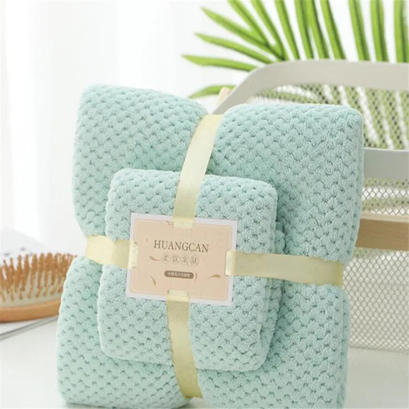 Coral Fleece Drying Towel Microfibre Bath Towel Set