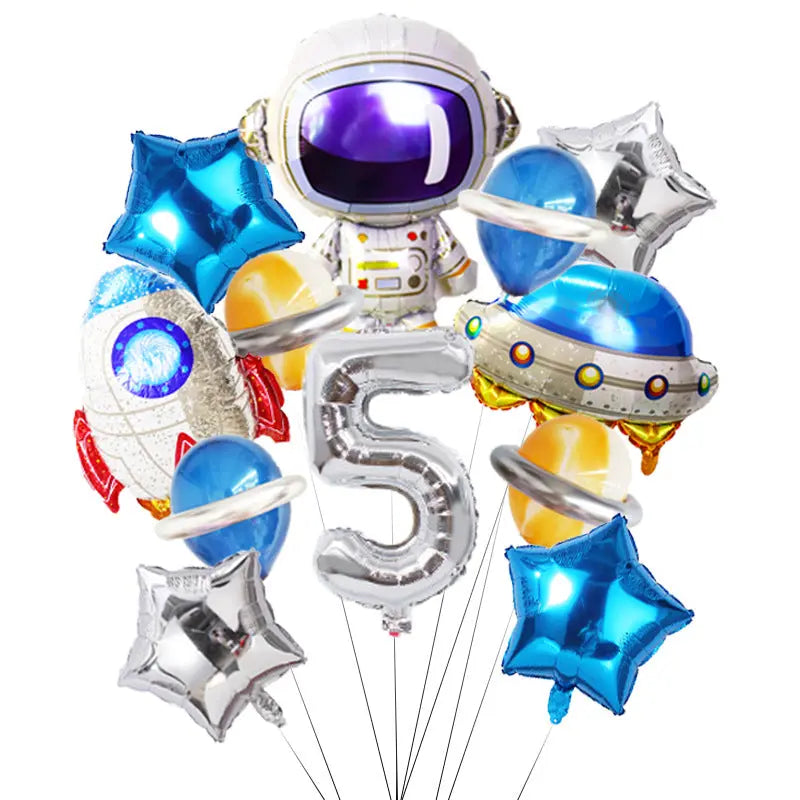 Space Theme Birthday Party Decoration Astronaut Spaceman Foil Supplies OMEZMART