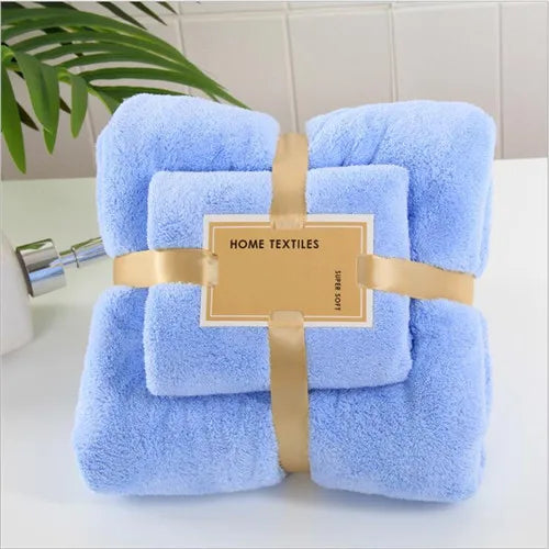 Coral Fleece Drying Towel Microfibre Bath Towel Set
