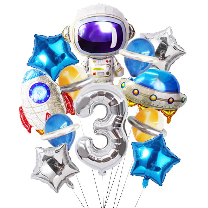 Space Theme Birthday Party Decoration Astronaut Spaceman Foil Supplies OMEZMART
