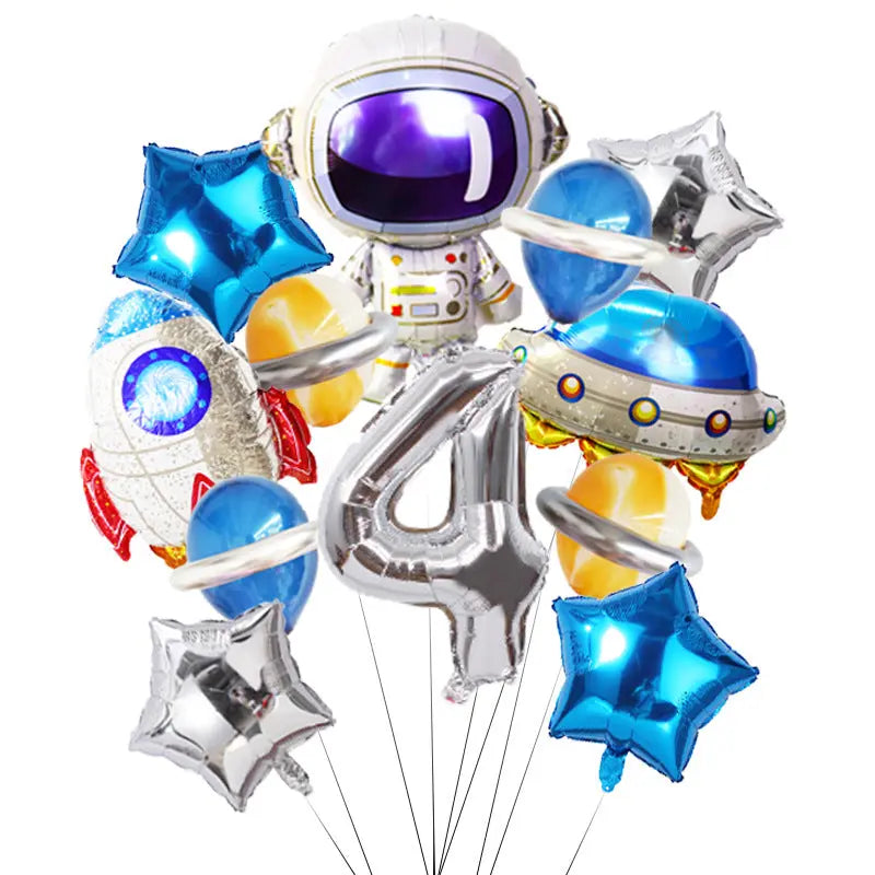 Space Theme Birthday Party Decoration Astronaut Spaceman Foil Supplies OMEZMART