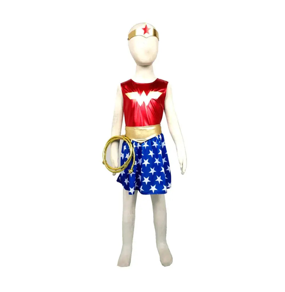 SuperHero Girls Costume for Kids Dress (3-9Years) Wonder Girls Party Dress OMEZMART
