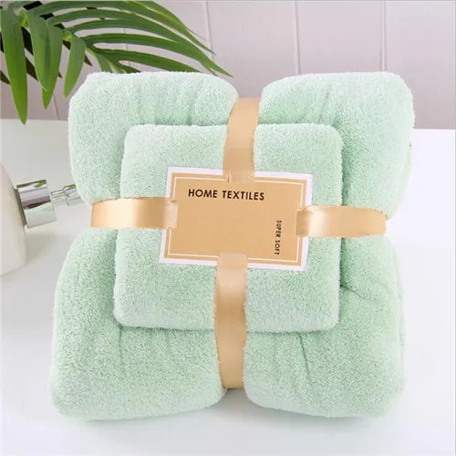 Coral Fleece Drying Towel Microfibre Bath Towel Set