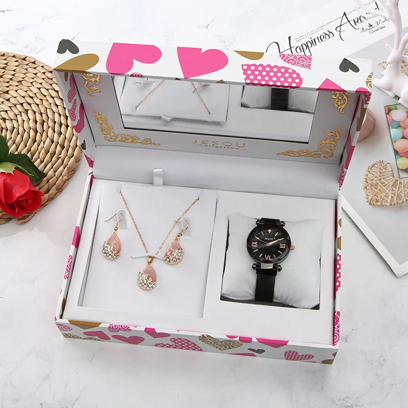 Fashion Watch Women’s Gift Set | Christmas & Valentine’s Day Gift for Her