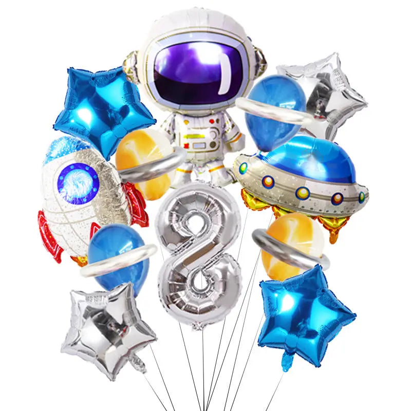 Space Theme Birthday Party Decoration Astronaut Spaceman Foil Supplies OMEZMART