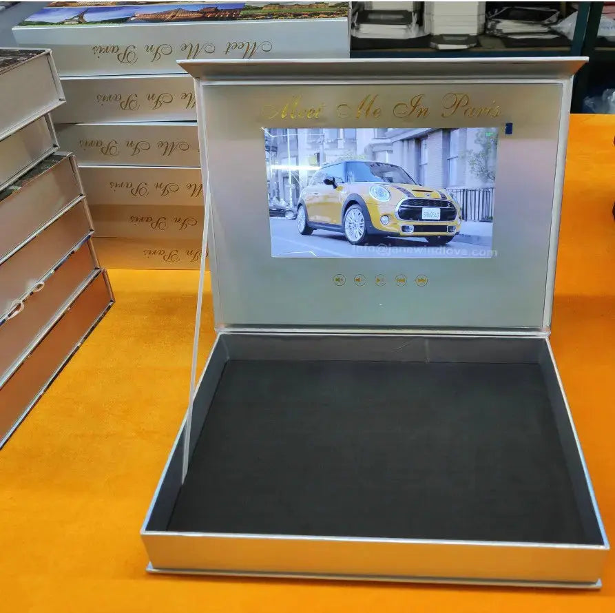 Best Branded Corporate Gifts Rechargeable Battery LCD Screen Video Gift Box OMEZMART