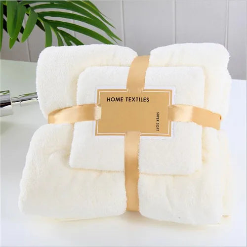 Coral Fleece Drying Towel Microfibre Bath Towel Set