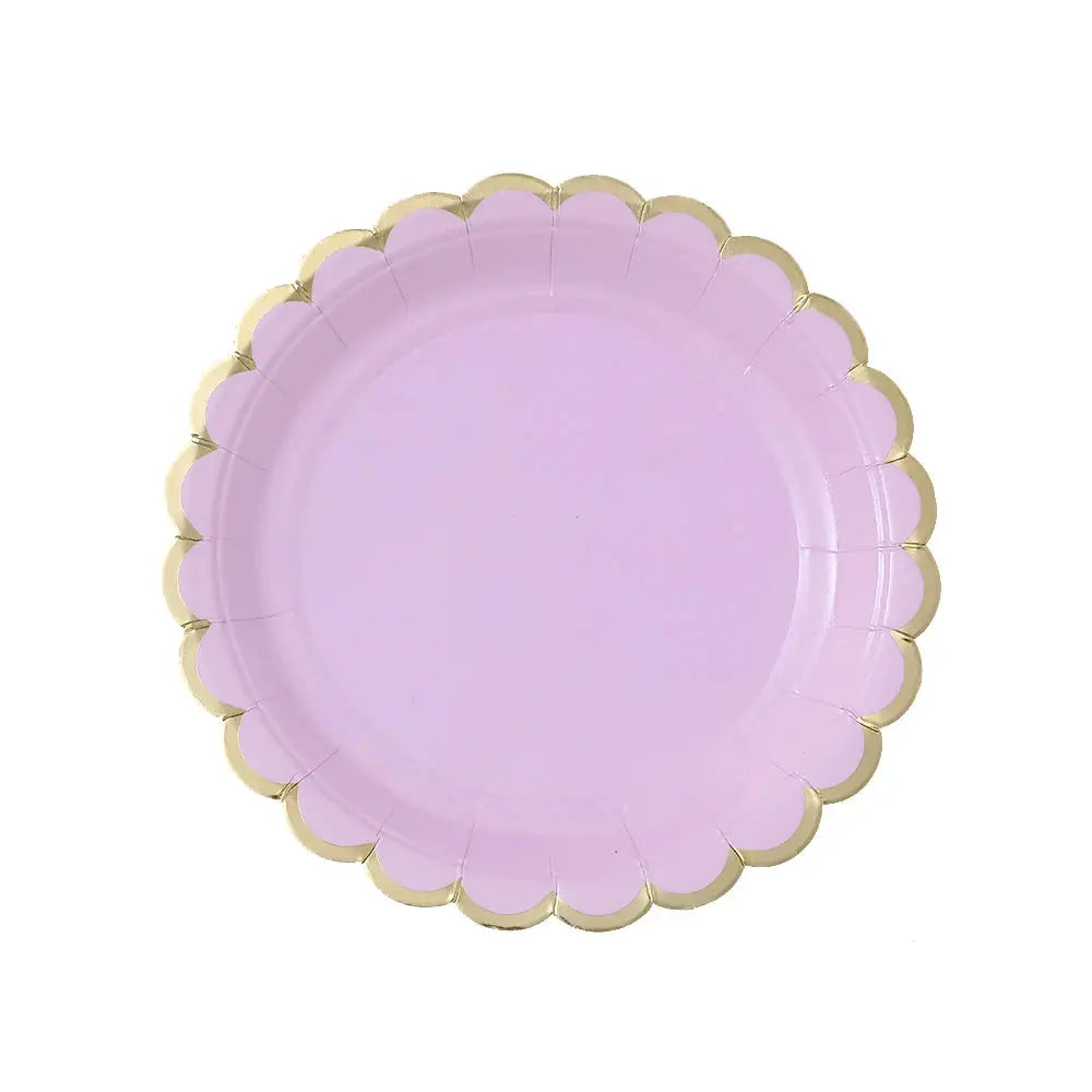 Purple Pink Petal Series Disposable Tableware Birthday Party Decoration OMEZMART