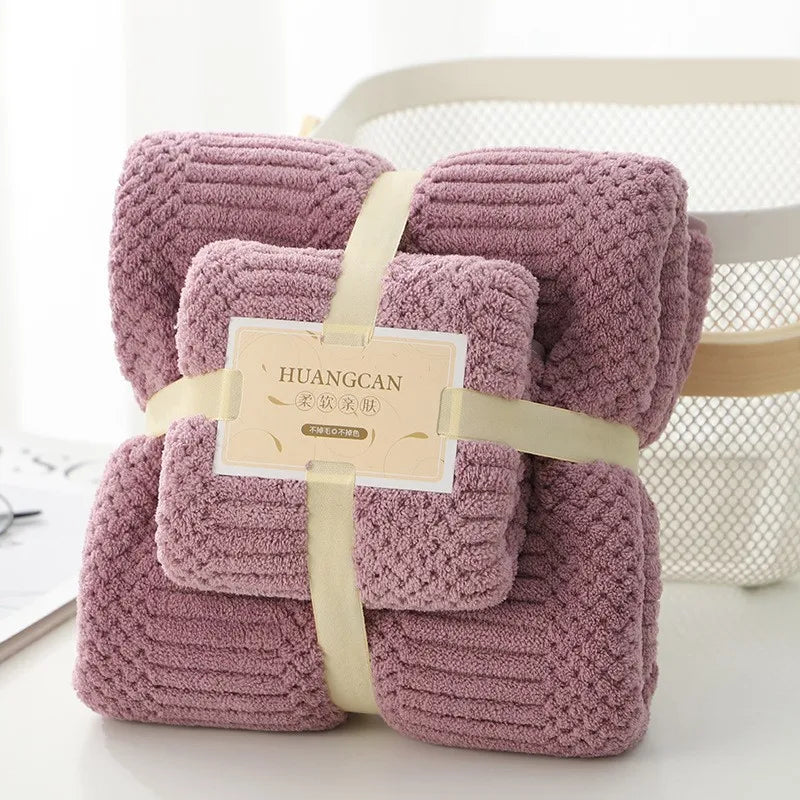 Coral Fleece Drying Towel Microfibre Bath Towel Set