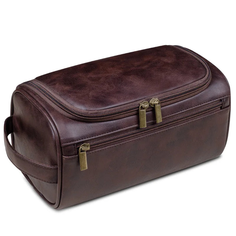 Personalized Men's Leather Toiletry Bag, Gift for Him, Travel