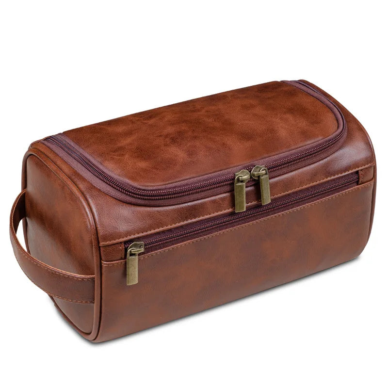 Personalized Men's Leather Toiletry Bag, Gift for Him, Travel