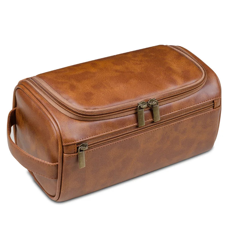 Personalized Men's Leather Toiletry Bag, Gift for Him, Travel