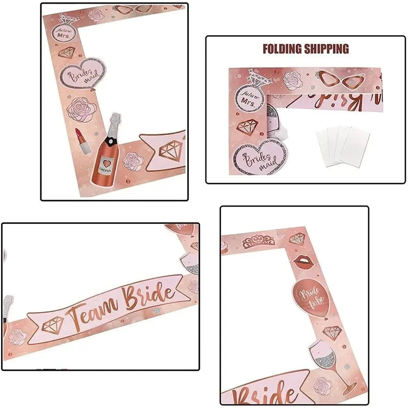 Bride to Be Photo Booth Paper Frame Party Decoration Wedding Gift Bridal Shower OMEZMART