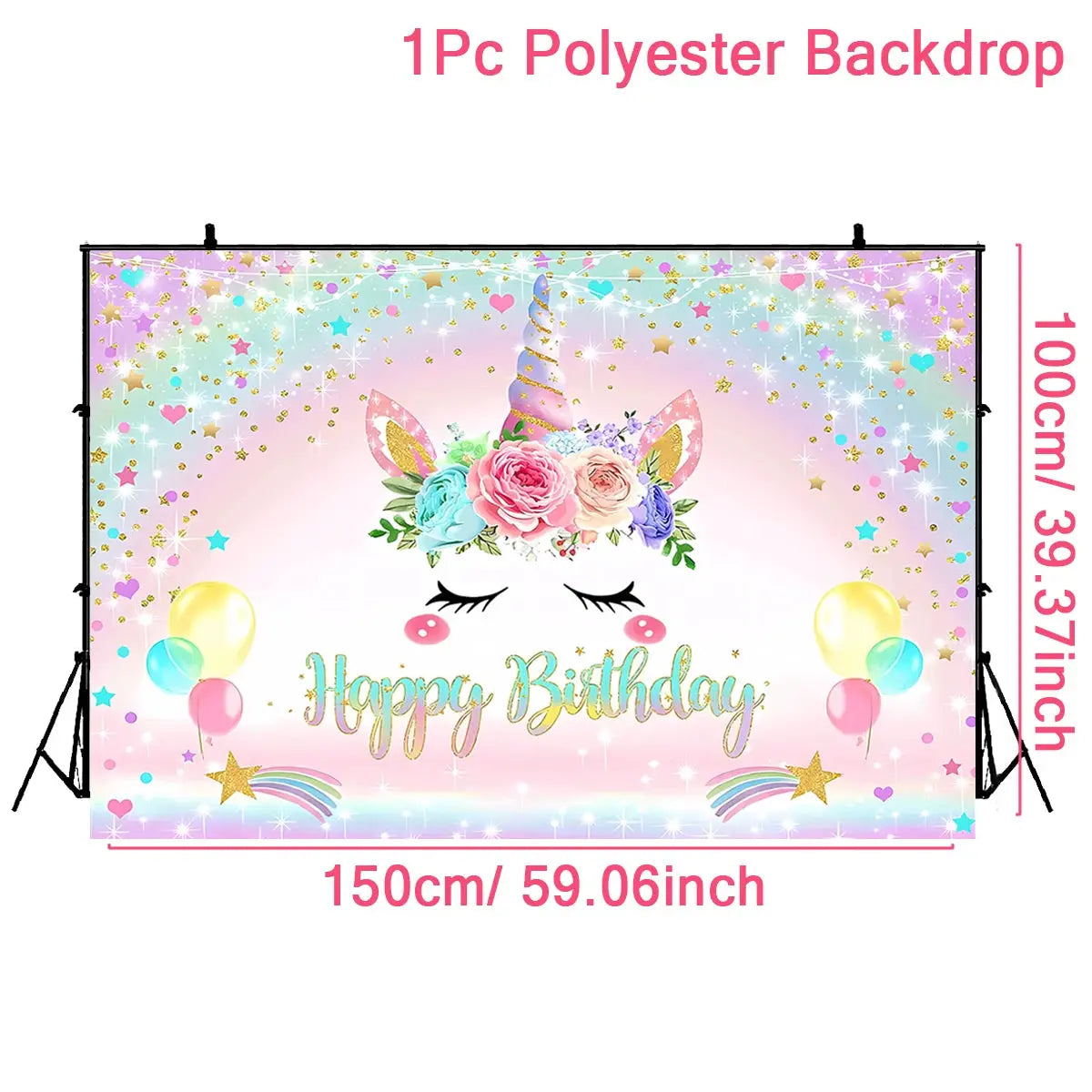 Rainbow Unicorn Disposable Tableware Birthday Party Decorations OMEZMART