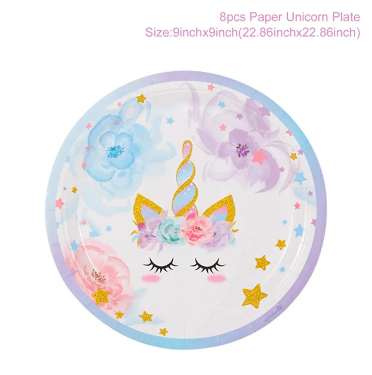 Rainbow Unicorn Disposable Tableware Birthday Party Decorations OMEZMART