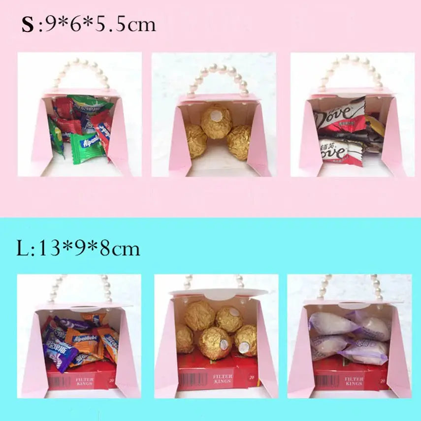 Portable Party Wedding Favor Gift Boxes Chocolate Treat Candy Gift Bag OMEZMART
