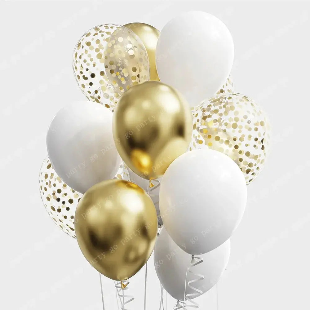 Black Gold Latex Balloons Birthday Party Decorations Baby Shower Supplies OMEZMART