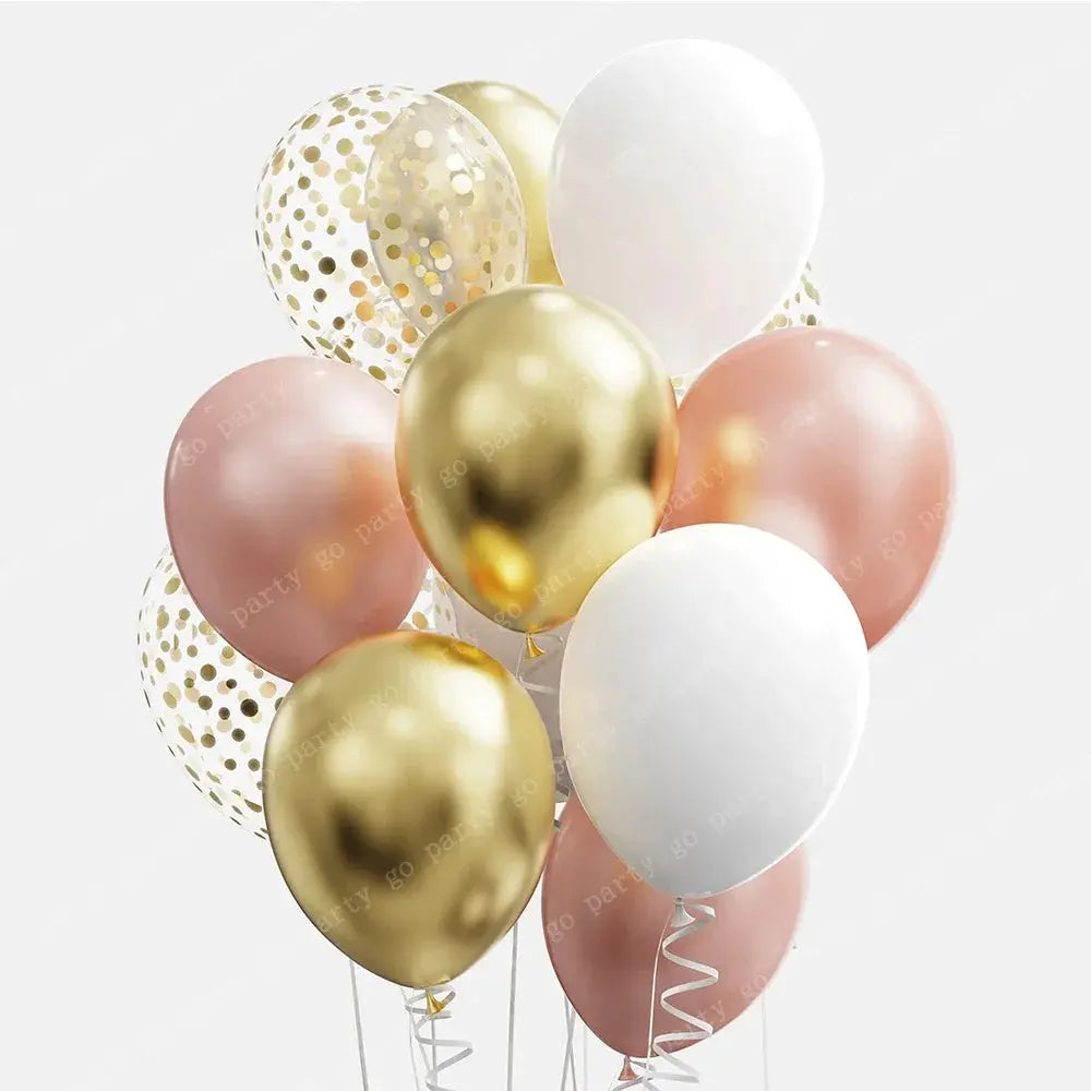 Black Gold Latex Balloons Birthday Party Decorations Baby Shower Supplies OMEZMART