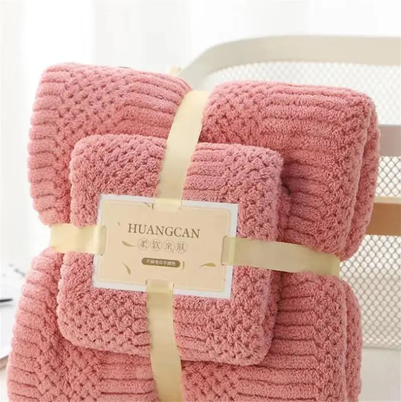 Coral Fleece Drying Towel Microfibre Bath Towel Set