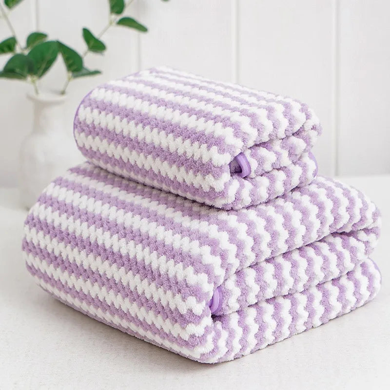Coral Fleece Drying Towel Microfibre Bath Towel Set