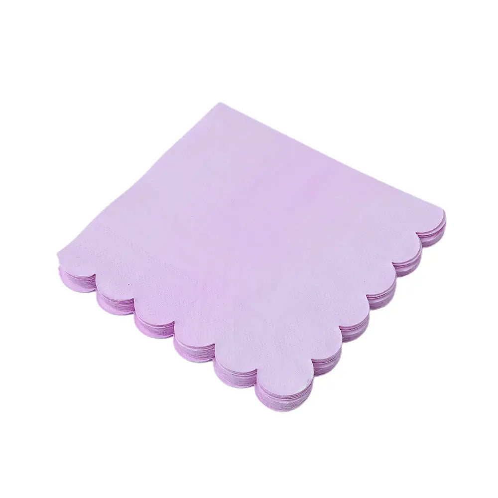 Purple Pink Petal Series Disposable Tableware Birthday Party Decoration OMEZMART