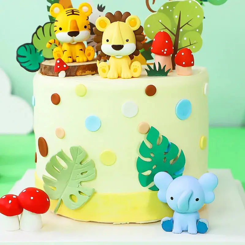 Woodland Animals Cake Decor Jungle Safari Party Cake Topper Birthday OMEZMART