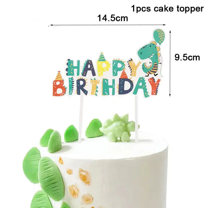 Dinosaur Party Supplies Dinosaur Tableware Set Happy Birthday Decorations Kids OMEZMART
