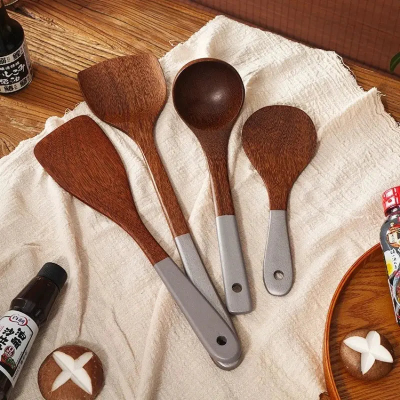 Japanese Style Wooden Kitchen Utensils Set, Creative Kitchen Tools OMEZMART
