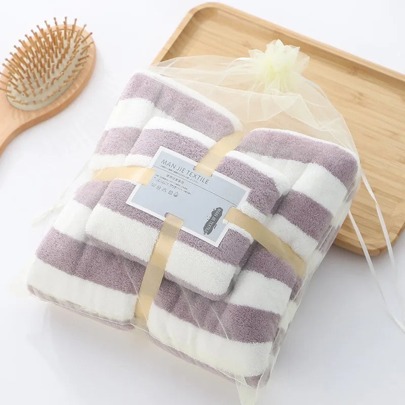 Coral Fleece Drying Towel Microfibre Bath Towel Set