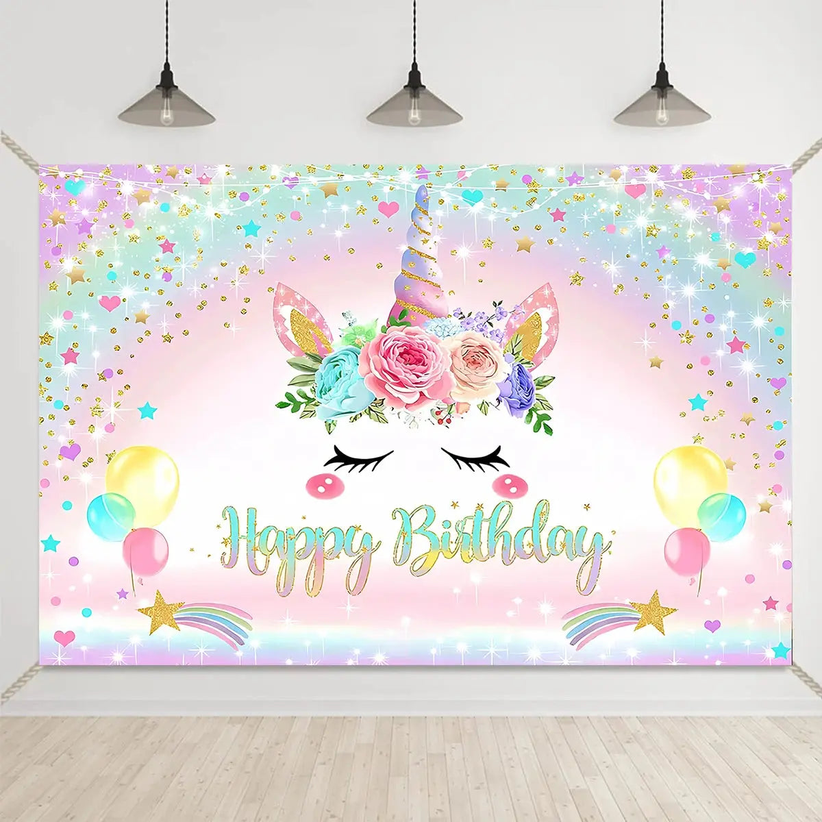 Rainbow Unicorn Disposable Tableware Birthday Party Decorations OMEZMART