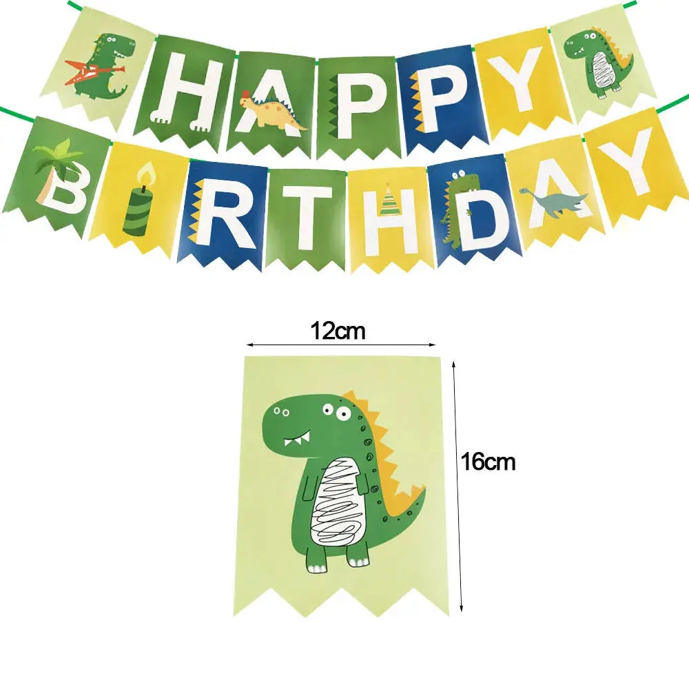 Dinosaur Party Supplies Dinosaur Tableware Set Happy Birthday Decorations Kids OMEZMART