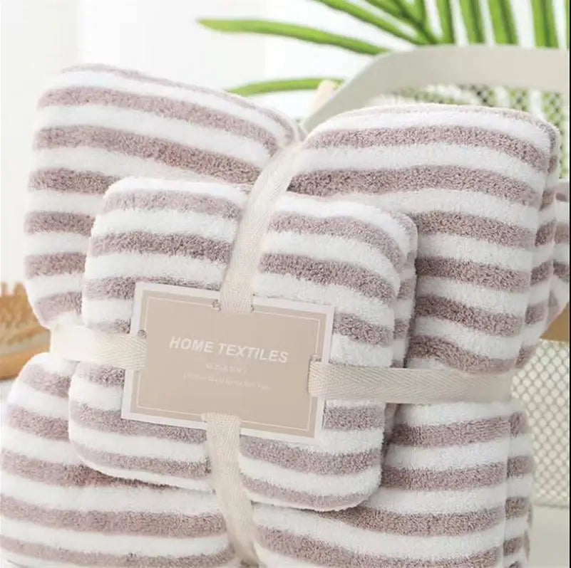 Coral Fleece Drying Towel Microfibre Bath Towel Set