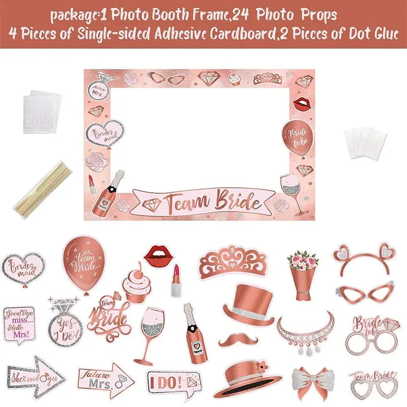 Bride to Be Photo Booth Paper Frame Party Decoration Wedding Gift Bridal Shower OMEZMART