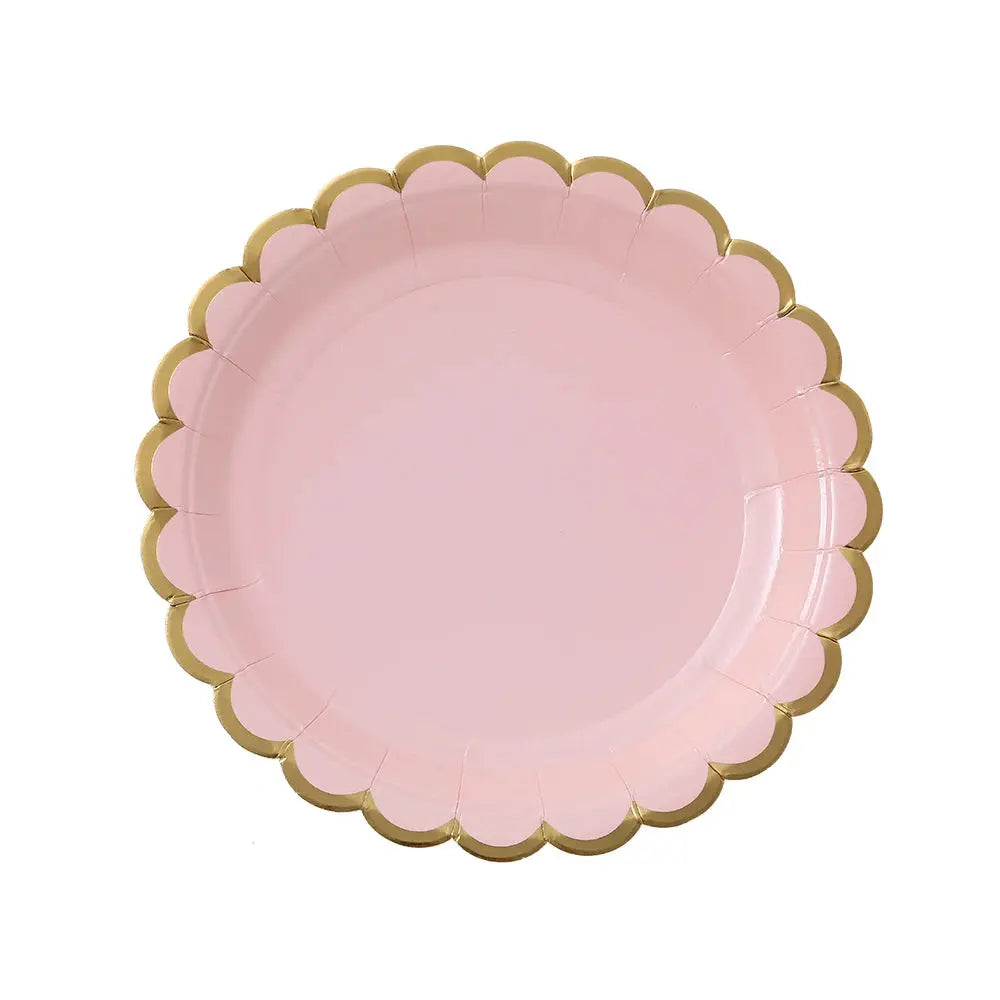 Purple Pink Petal Series Disposable Tableware Birthday Party Decoration OMEZMART