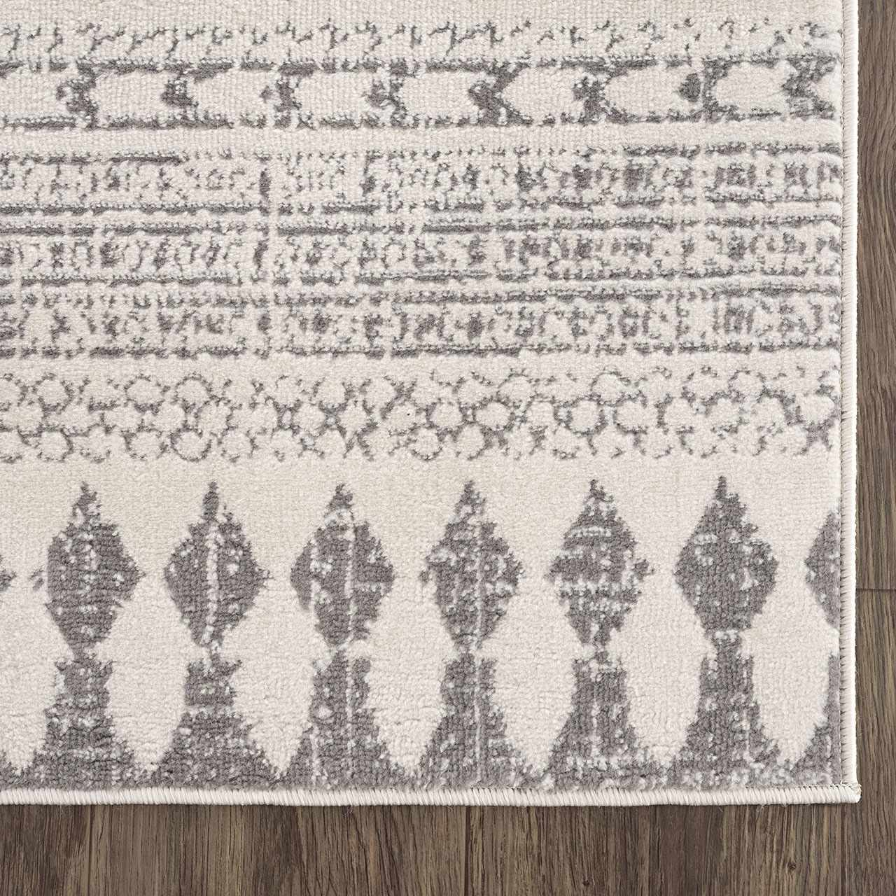Tigri Aztec Ivory & Gray 2311 Area Rug - Clearance Hauteloom LLC